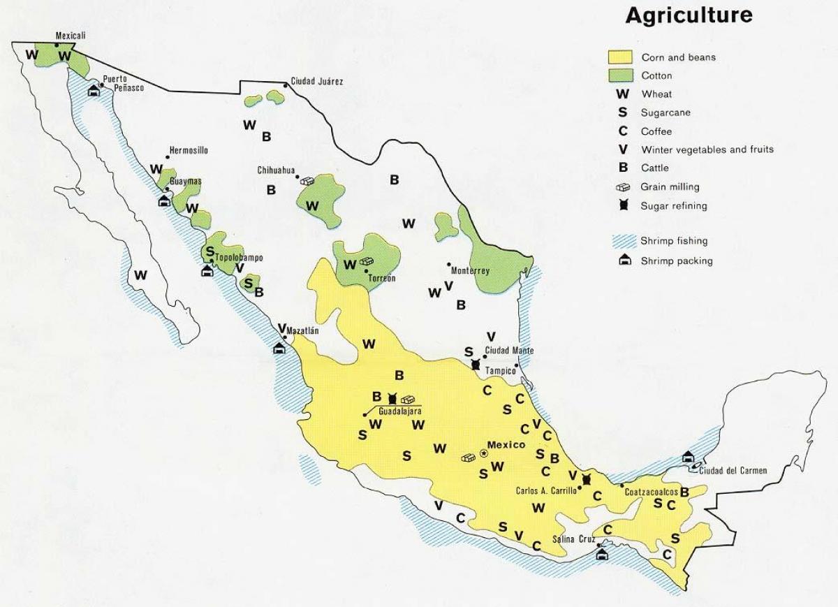 карта сільського господарства Мексики