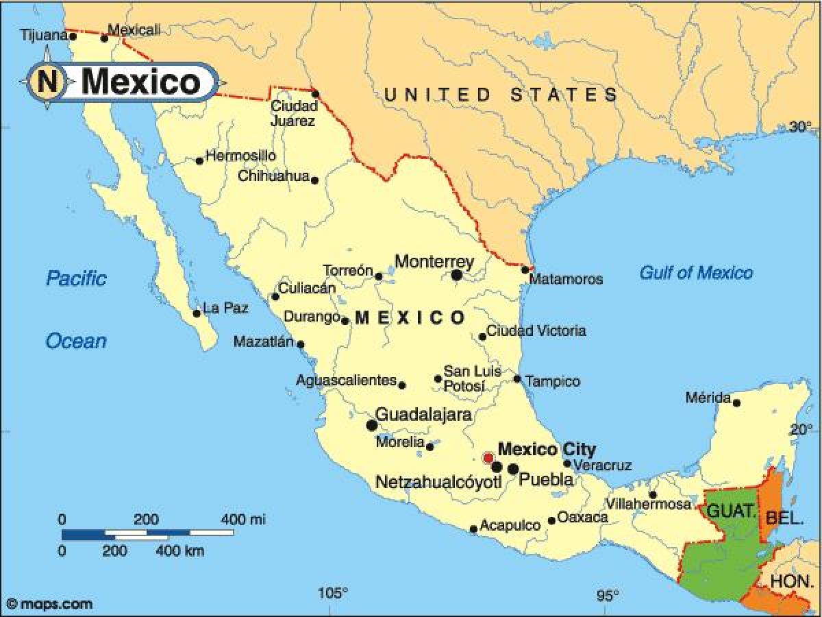 країна Мексика карта