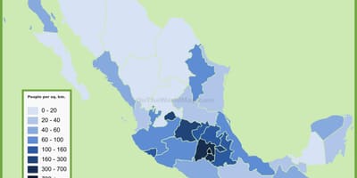 Щільність населення карта Мексика