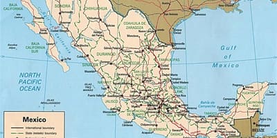 Карта Мексики курортних містах