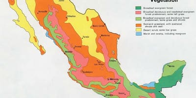 Карта Мексики натуральний ресурси