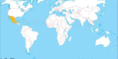 Мексика розташування на карті світу
