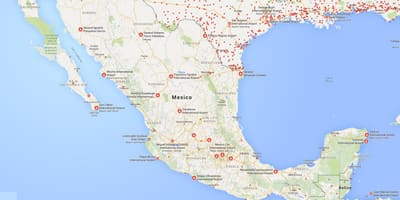 Аеропорти Мехіко на карті