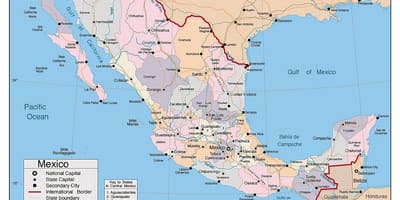 Карта Мексики з великих міст